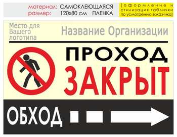 Информационный щит "обход справа" (пленка, 120х90 см) t08 - Охрана труда на строительных площадках - Информационные щиты - Магазин охраны труда ohranatruda-shop.ru