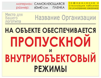 Информационный щит "режим" (пленка, 60х40 см) t17 - Охрана труда на строительных площадках - Информационные щиты - Магазин охраны труда ohranatruda-shop.ru